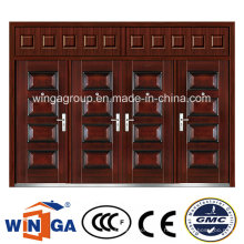Puerta de acero del exterior de la seguridad del metal de Doorleaf DIY Winga de los gemelos (W-SD-08)